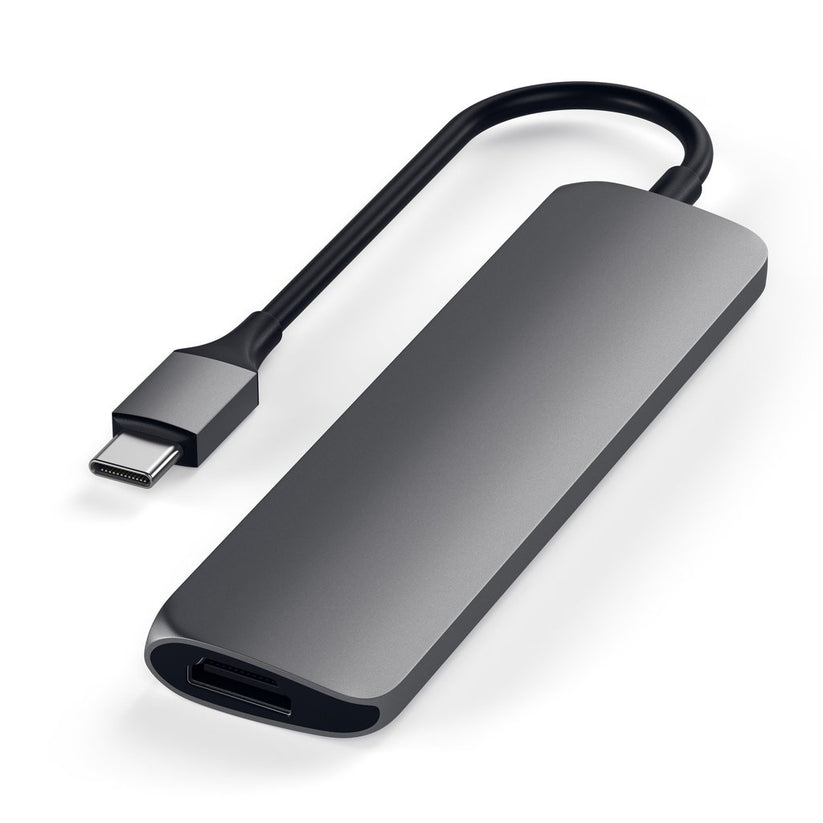 TYPE-C SLIM MULTI-PORT ADAPTER 4K - SPACE GRAY - iSTYLE RS