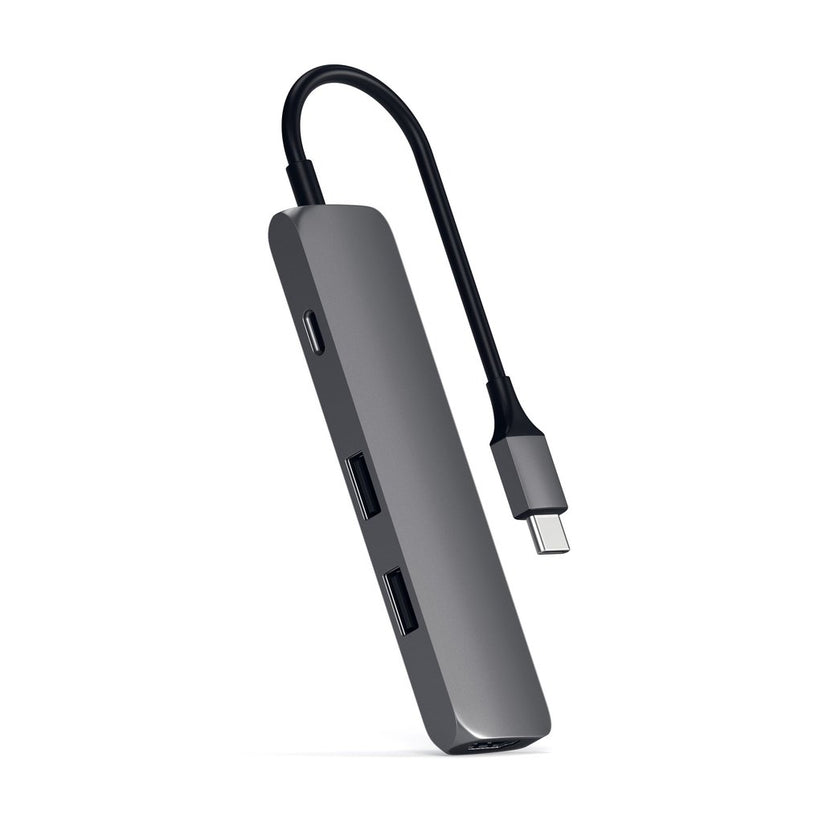 TYPE-C SLIM MULTI-PORT ADAPTER 4K - SPACE GRAY - iSTYLE RS