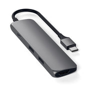 TYPE-C SLIM MULTI-PORT ADAPTER 4K - SPACE GRAY - iSTYLE RS