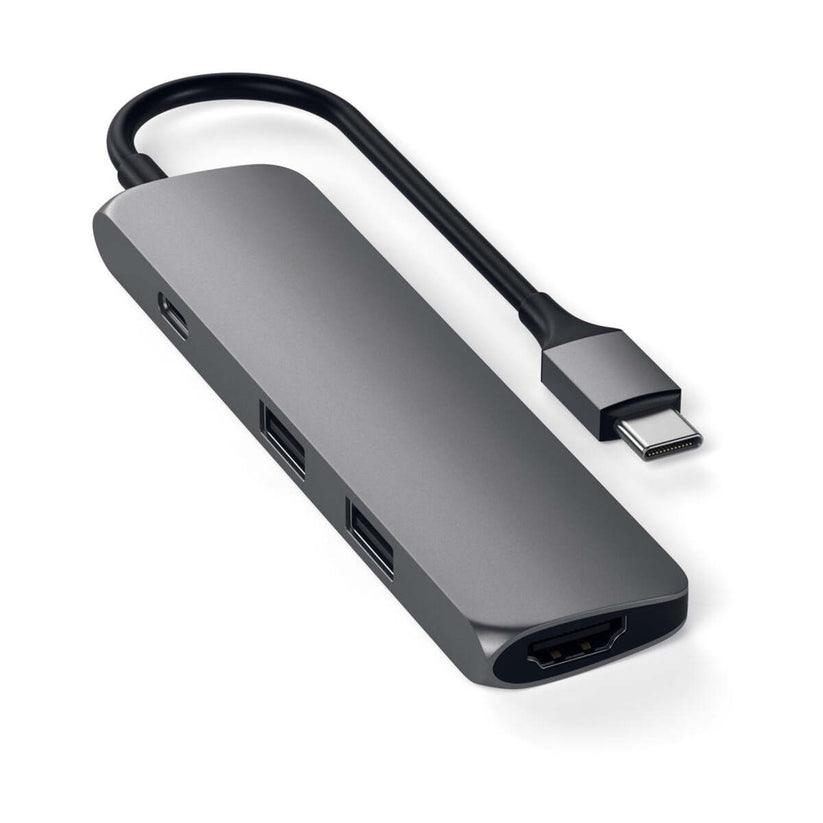 TYPE-C SLIM MULTI-PORT ADAPTER 4K - SPACE GRAY - iSTYLE RS