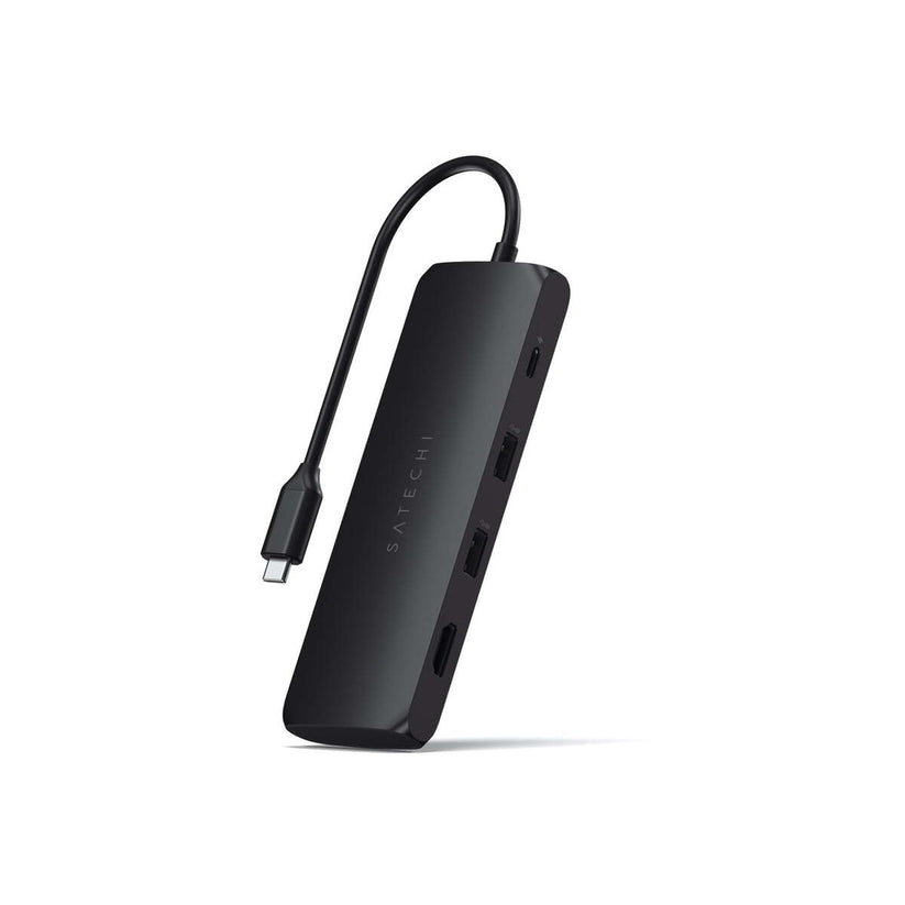 Satechi Aluminium USB-C Hybrid Multiport adapter (SSD Enclosure, HDMI 4K, 2 x USB-A 3.1 Gen 2 up to 10 Gbps) - Black - iSTYLE RS