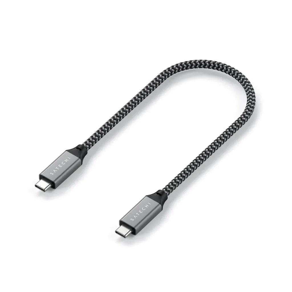 Satechi USB4 C-To-C Braided Cable 40 Gbps 25cm - Grey - iSTYLE RS