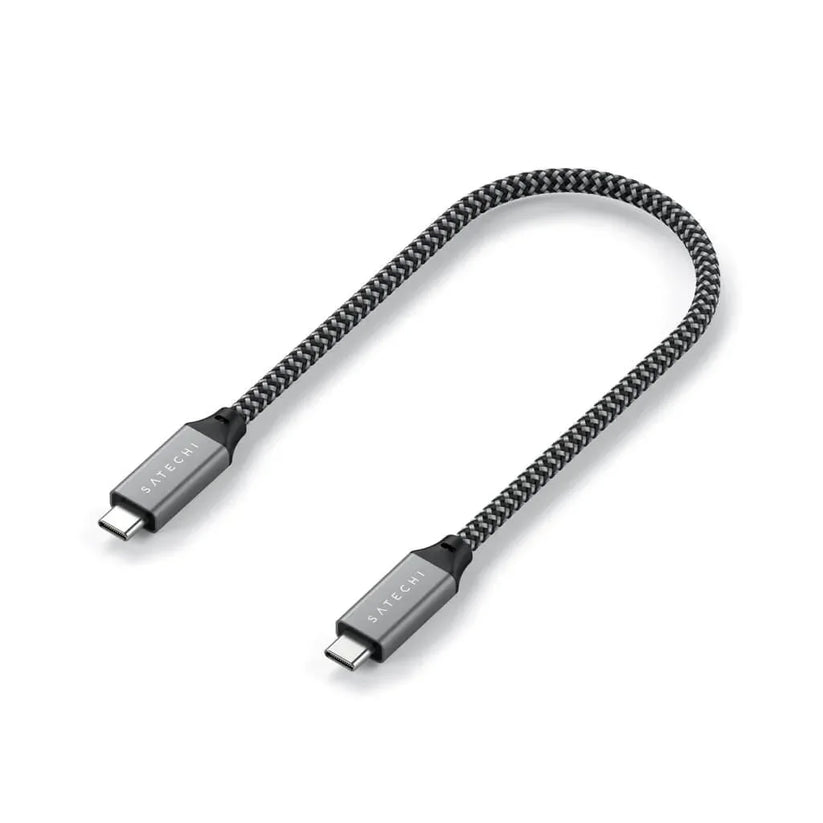 Satechi USB4 C-To-C Braided Cable 40 Gbps 25cm - Grey - iSTYLE RS