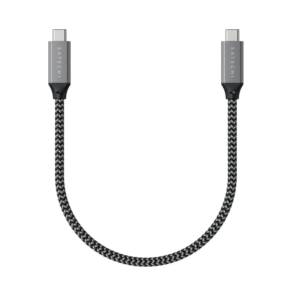 Satechi USB4 C-To-C Braided Cable 40 Gbps 25cm - Grey - iSTYLE RS