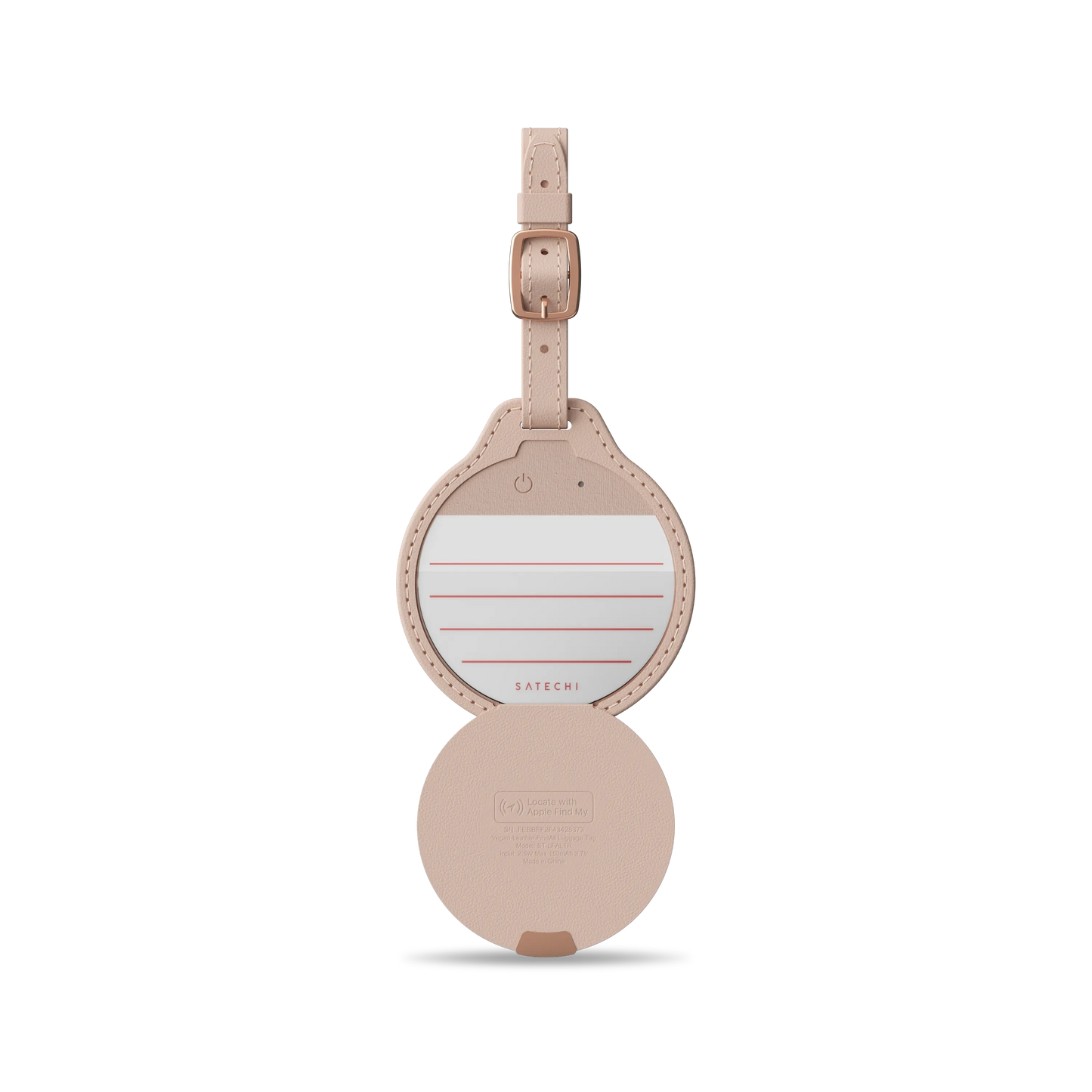 Satechi Vegan-Leather FindAll Luggage Tag - Desert Rose