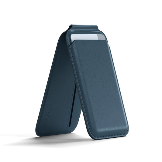 Satechi Vegan-Leather Magnetic Wallet Stand - Dark Blue - iSTYLE RS