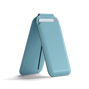 Satechi Vegan-Leather Magnetic Wallet Stand - Light Blue