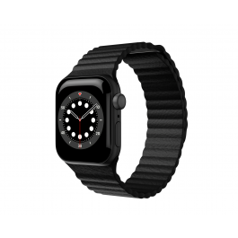 Next One Black Leather Loop 42/44mm For Apple Watch