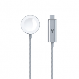 iSTYLE USB-C Fast Magnetic Charger za Apple Watch 1.2m - silver