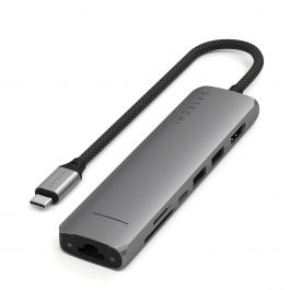 Satechi 7-in-1 USB-C Slim Multiport Adapter with Ethernet 