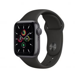 Apple Watch SE (v2) GPS, 40mm Space Grey Aluminium Case with Midnight Sport Band - Regular