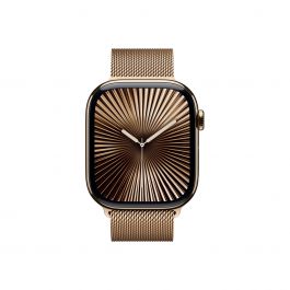 Apple Watch 46mm Milanese Loop:  Gold Milanese Loop - M/L