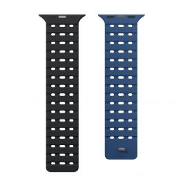 Curea NEXT ONE pentru Apple Watch 46/49 mm, Silicon, Albastru
