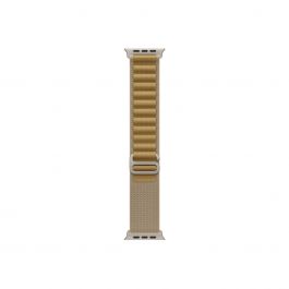 Apple Watch 49mm Loop:  Tan Alpine Loop - Medium - Natural Titanium Finish