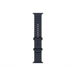 Apple Watch 49mm Band:  Navy Ocean Band - Black Titanium Finish