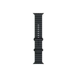 Apple Watch 49mm Band:  Black Ocean Band - Black Titanium Finish