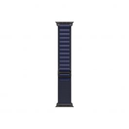 Apple Watch 49mm Loop:  Navy Alpine Loop - Medium - Black Titanium Finish