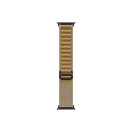 Apple Watch 49mm Loop:  Tan Alpine Loop - Medium - Black Titanium Finish