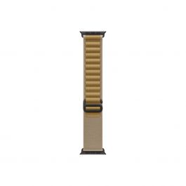 Apple Watch 49mm Loop:  Tan Alpine Loop - Small - Black Titanium Finish