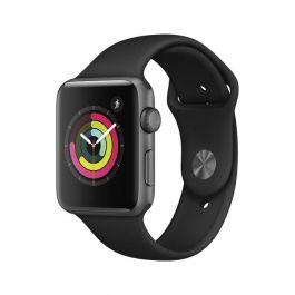 Apple Watch Series 3 GPS, 42mm Space Grey Aluminium Case with Black Sport Band