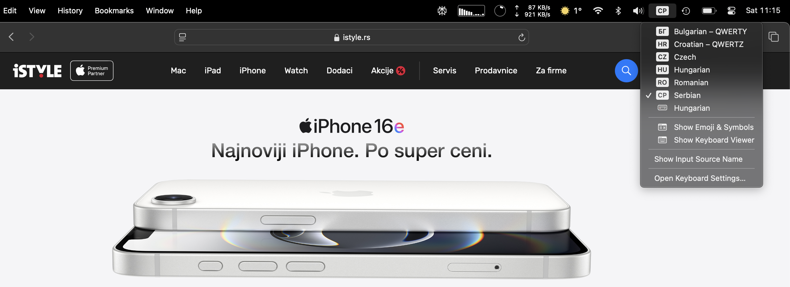 Specijalni znakovi na Mac-u